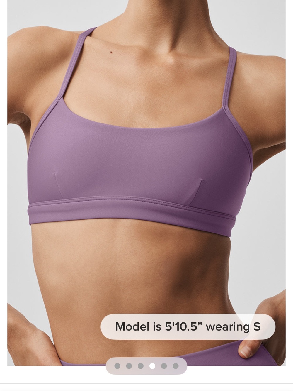 Alo Airlift Lavender Purple Active Set - Sports Bra & Leggings with headband - Picture 7 of 7
